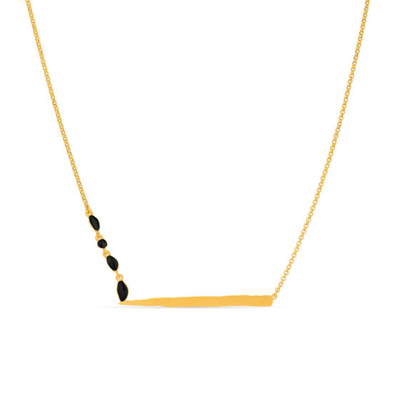 Joan Miró Gold Bar Black Dots Necklace